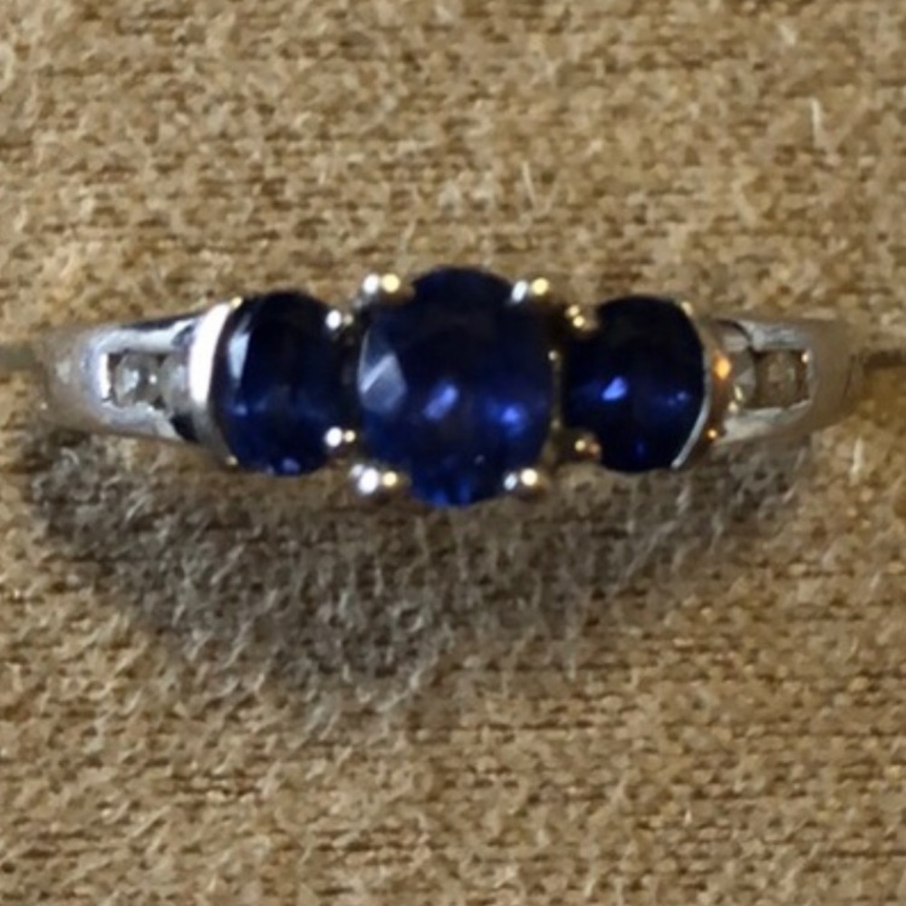 Beautiful Blue Sterling Silver Ring